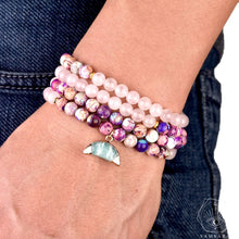 Load image into Gallery viewer, Pulsera y colgante - mala 108 cuentas - energía lunar