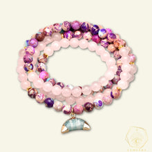 Load image into Gallery viewer, Pulsera y colgante - mala 108 cuentas - energía lunar