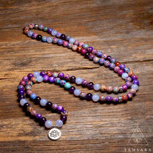 Cargar imagen en el visor de la galería, Pulsera Mala - 108 cuentas - Chakra Violeta