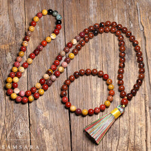 Cargar imagen en el visor de la galería, Set Acción - Colgante & pulsera de piedras naturales - 108 cuentas