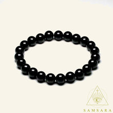 Cargar imagen en el visor de la galería, Set Protector Ónix Negro - Colgante anudado & Pulsera de piedras naturales - 108 cuentas