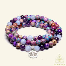 Cargar imagen en el visor de la galería, Pulsera Mala - 108 cuentas - Chakra Violeta
