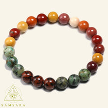 Cargar imagen en el visor de la galería, Set Antiestrés - Colgante & pulsera de piedras naturales - 108 cuentas