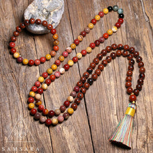 Cargar imagen en el visor de la galería, Set Acción - Colgante & pulsera de piedras naturales - 108 cuentas