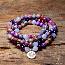 Cargar imagen en el visor de la galería, Pulsera Mala - 108 cuentas - Chakra Violeta