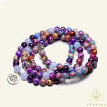Cargar imagen en el visor de la galería, Pulsera Mala - 108 cuentas - Chakra Violeta