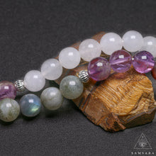 Cargar imagen en el visor de la galería, Set Equilibrio - Colgante & Pulsera de piedras naturales - 108 cuentas