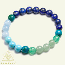Cargar imagen en el visor de la galería, Set Conexión - Colgante & Pulsera de piedras naturales - 108 cuentas