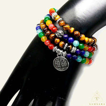 Cargar imagen en el visor de la galería, Pulsera Mala - 108 cuentas - 7 Chakras