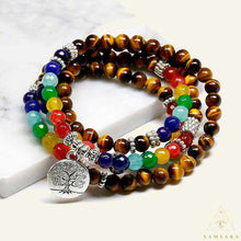 Cargar imagen en el visor de la galería, Pulsera Mala - 108 cuentas - 7 Chakras