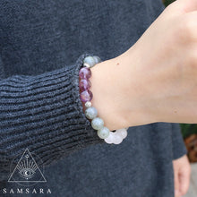 Cargar imagen en el visor de la galería, Set Equilibrio - Colgante & Pulsera de piedras naturales - 108 cuentas