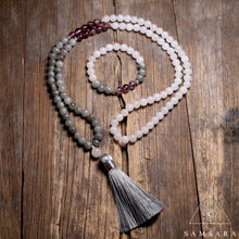Cargar imagen en el visor de la galería, Set Equilibrio - Colgante & Pulsera de piedras naturales - 108 cuentas