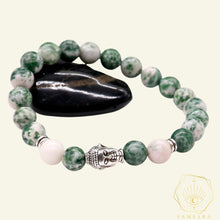 Cargar imagen en el visor de la galería, Pulsera Buda - Jaspe Verde