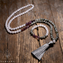 Cargar imagen en el visor de la galería, Set Equilibrio - Colgante & Pulsera de piedras naturales - 108 cuentas