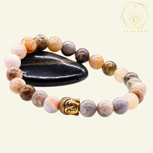 Load image into Gallery viewer, Pulsera Buda - Ágata Bambú