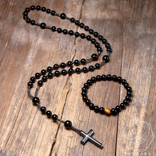 Cargar imagen en el visor de la galería, Set Rosario Samsara - Protector Onix Negro